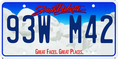SD license plate 93WM42