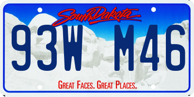 SD license plate 93WM46