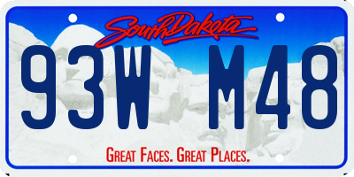 SD license plate 93WM48