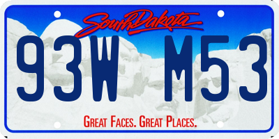 SD license plate 93WM53