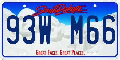 SD license plate 93WM66
