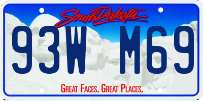 SD license plate 93WM69