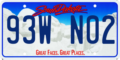 SD license plate 93WN02