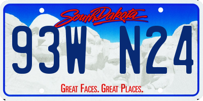 SD license plate 93WN24