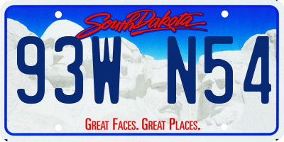 SD license plate 93WN54