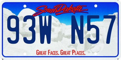 SD license plate 93WN57