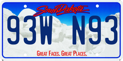 SD license plate 93WN93