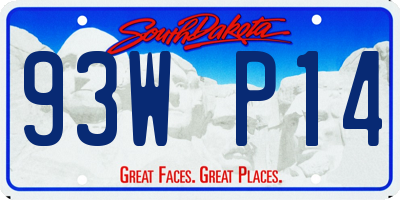 SD license plate 93WP14