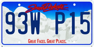 SD license plate 93WP15