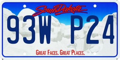 SD license plate 93WP24