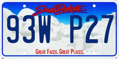 SD license plate 93WP27