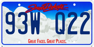 SD license plate 93WQ22
