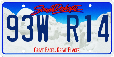 SD license plate 93WR14