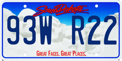 SD license plate 93WR22