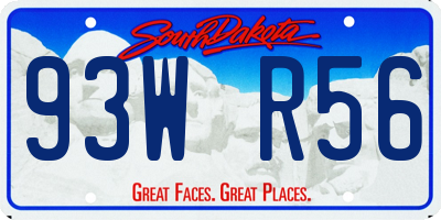 SD license plate 93WR56