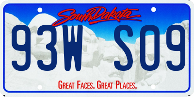 SD license plate 93WS09
