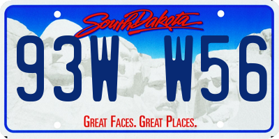 SD license plate 93WW56