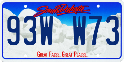 SD license plate 93WW73