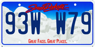 SD license plate 93WW79