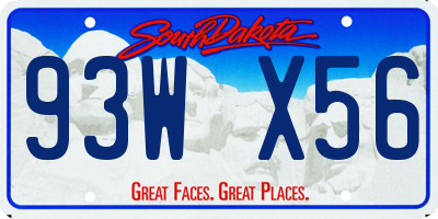 SD license plate 93WX56