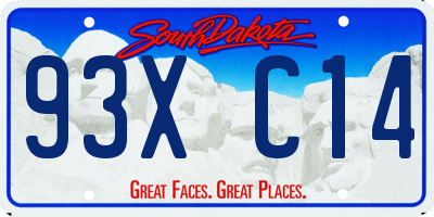 SD license plate 93XC14