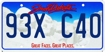 SD license plate 93XC40