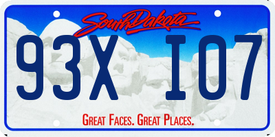 SD license plate 93XI07