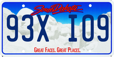 SD license plate 93XI09