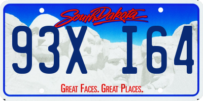SD license plate 93XI64