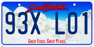 SD license plate 93XL01