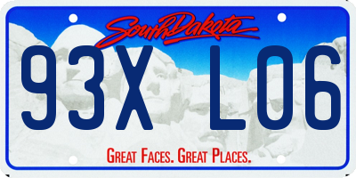 SD license plate 93XL06