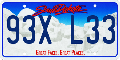 SD license plate 93XL33