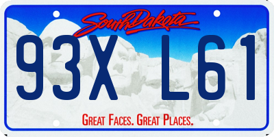SD license plate 93XL61
