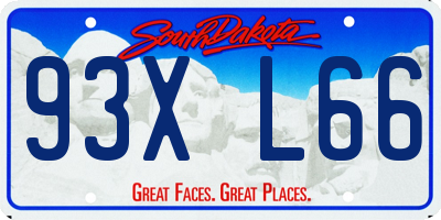 SD license plate 93XL66