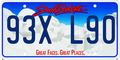 SD license plate 93XL90