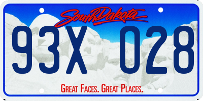 SD license plate 93XO28