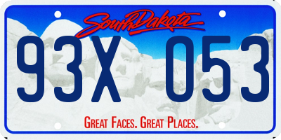 SD license plate 93XO53
