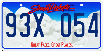 SD license plate 93XO54