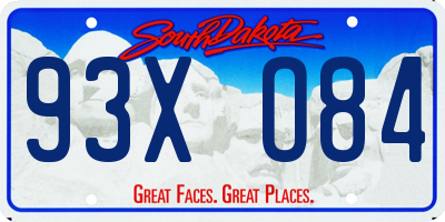 SD license plate 93XO84