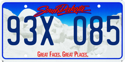 SD license plate 93XO85
