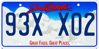 SD license plate 93XX02