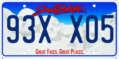 SD license plate 93XX05