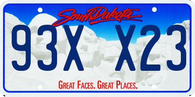 SD license plate 93XX23