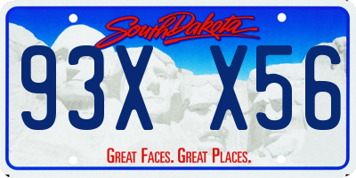SD license plate 93XX56