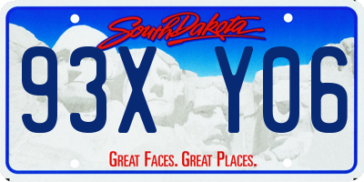 SD license plate 93XY06