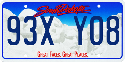 SD license plate 93XY08
