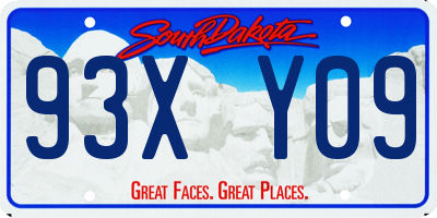 SD license plate 93XY09