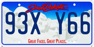 SD license plate 93XY66