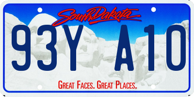 SD license plate 93YA10