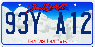 SD license plate 93YA12